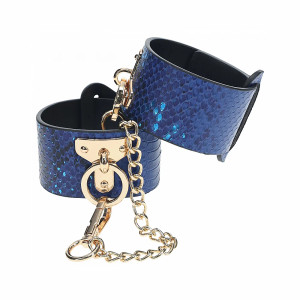 Ouch! International Florence Collection Handcuffs, Blue Ouch! International Florence Collection Handcuffs, Blue