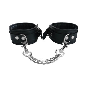 Rouge Fetish Play Vegan Wrist Cuffs, Black Rouge Fetish Play Vegan Wrist Cuffs, Black