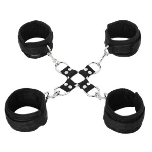 Sportsheets 5-Piece Adjustable Hog Tie & Cuff Set, Black Sportsheets 5-Piece Adjustable Hog Tie & Cuff Set, Black