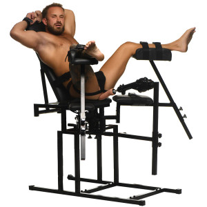 Master Series Leg Spreader Obedience Chair with Sex Machine Master Series Leg Spreader Obedience Chair with Sex Machine