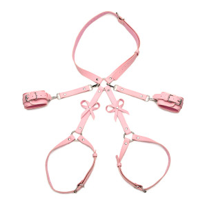 STRICT Bondage Harness with Bows, Pink, XL/2XL STRICT Bondage Harness with Bows, Pink, XL/2XL