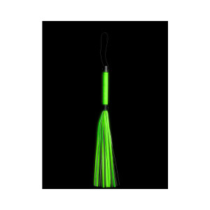 Ouch! Glow in the Dark Bonded Leather Flogger, Neon Green Ouch! Glow in the Dark Bonded Leather Flogger, Neon Green