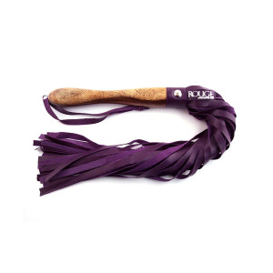 Rouge Wooden Handle Flogger, Purple Rouge Wooden Handle Flogger, Purple