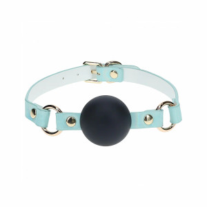 Ouch! International Paris Collection Silicone Ball Gag, Blue Ouch! International Paris Collection Silicone Ball Gag, Blue
