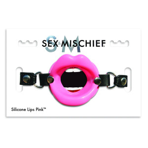 Sportsheets Sex & Mischief Silicone Lips Adjustable Open-Mouth Gag, Pink Sportsheets Sex & Mischief Silicone Lips Adjustable Open-Mouth Gag, Pink