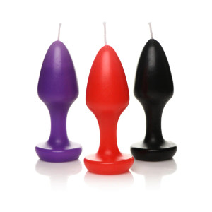 Master Series Kink Inferno Drip Candles, 3-Pack, Black, Purple, Red Master Series Kink Inferno Drip Candles, 3-Pack, Black, Purple, Red