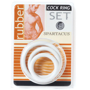 Spartacus Rubber Cock Ring Set Spartacus Rubber Cock Ring Set