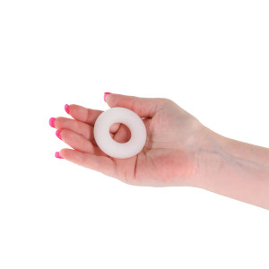 Firefly Bubble Ring Medium Glow-in-the-Dark Cock Ring, White Firefly Bubble Ring Medium Glow-in-the-Dark Cock Ring, White