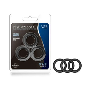 Performance VS2 Pure Premium Silicone Cock Rings 3-Pack, Small, Black Performance VS2 Pure Premium Silicone Cock Rings 3-Pack, Small, Black