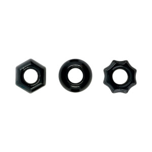Renegade Chubbies Cock Rings 3-Pack, Black Renegade Chubbies Cock Rings 3-Pack, Black