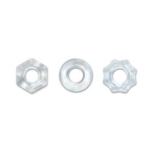 Renegade Chubbies Cock Rings 3-Pack, Clear Renegade Chubbies Cock Rings 3-Pack, Clear
