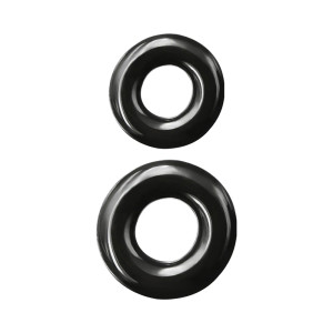Renegade Double Stack Cock Rings 2-Pack, Black Renegade Double Stack Cock Rings 2-Pack, Black