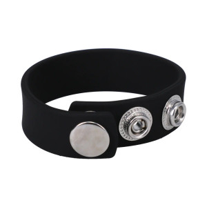 Rock Solid The Silicone 3 Snap Cock Ring, Black Rock Solid The Silicone 3 Snap Cock Ring, Black