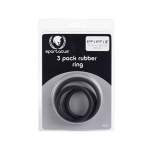 Spartacus Rubber Cock Ring 3-Pack Spartacus Rubber Cock Ring 3-Pack