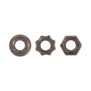 Zero Tolerance Triple Thick 3-Piece Cock Ring Set, Smoke Zero Tolerance Triple Thick 3-Piece Cock Ring Set, Smoke
