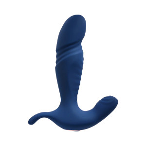 Gender X True Blue Rechargeable Thrusting Silicone Vibrator, 4.16 Inch Insertable, 1.25 Inch Max Width Gender X True Blue Rechargeable Thrusting Silicone Vibrator, 4.16 Inch Insertable, 1.25 Inch Max Width