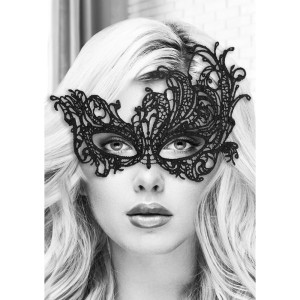 Ouch! Black & White Royal Lace Eye Mask, Black Ouch! Black & White Royal Lace Eye Mask, Black