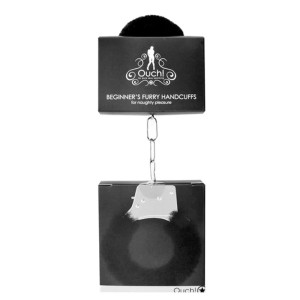 Ouch! Beginner's Furry Handcuffs With Quick-Release, Black Ouch! Beginner's Furry Handcuffs With Quick-Release, Black