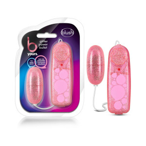 Blush B Yours Glitter Power Bullet Remote-Controlled Egg Vibrator, Pink Blush B Yours Glitter Power Bullet Remote-Controlled Egg Vibrator, Pink