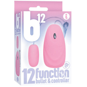 The 9's B12 Bullet 12 Function Bullet & Remote, Pink The 9's B12 Bullet 12 Function Bullet & Remote, Pink