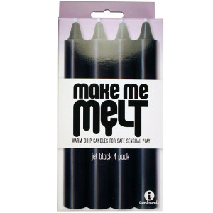 The 9's Make Me Melt Sensual Warm-Drip Candles, 4 Pack, Jet Black The 9's Make Me Melt Sensual Warm-Drip Candles, 4 Pack, Jet Black