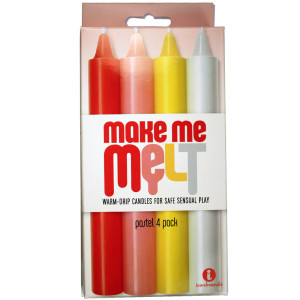 The 9's Make Me Melt Sensual Warm-Drip Candles, 4 Pack, Pastel The 9's Make Me Melt Sensual Warm-Drip Candles, 4 Pack, Pastel