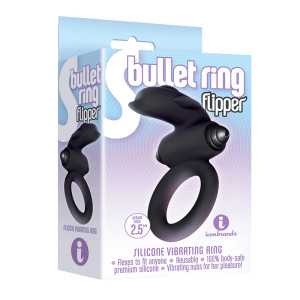 The 9's S-Bullet Ring Flipper, Silicone Vibrating Cock Ring The 9's S-Bullet Ring Flipper, Silicone Vibrating Cock Ring