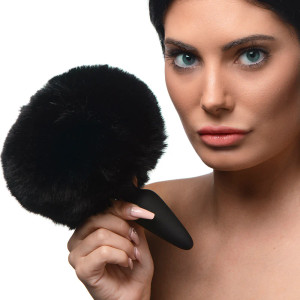 Tailz Snap-On Interchangeable Bunny Tail without Plug, Black Tailz Snap-On Interchangeable Bunny Tail without Plug, Black