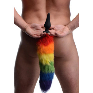 Tailz Rainbow Tail Silicone Butt Plug Tailz Rainbow Tail Silicone Butt Plug