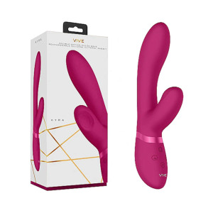 VIVE KYRA Rechargeable Pulse-Wave Silicone Rabbit Vibrator, Pink VIVE KYRA Rechargeable Pulse-Wave Silicone Rabbit Vibrator, Pink