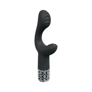 Royal Gems Majestic Silicone Rechargeable Vibrator, Black Royal Gems Majestic Silicone Rechargeable Vibrator, Black