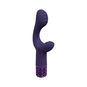 Royal Gems Majestic Silicone Rechargeable Vibrator, Purple Royal Gems Majestic Silicone Rechargeable Vibrator, Purple
