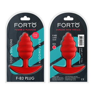 Forto F-83 Spiral Silicone Anal Plug, Red Forto F-83 Spiral Silicone Anal Plug, Red