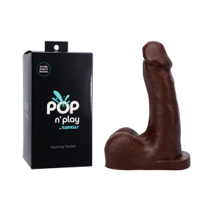 Tantus POP n' Play Squirting Packer, 4.0 Inch Insertable, 1.25 Inch Max Width, Espresso Tantus POP n' Play Squirting Packer, 4.0 Inch Insertable, 1.25 Inch Max Width, Espresso
