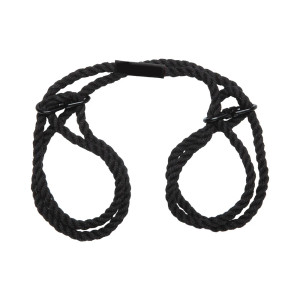 Merci Restrain 6 mm Hemp Wrist or Ankle Cuffs, Black Merci Restrain 6 mm Hemp Wrist or Ankle Cuffs, Black