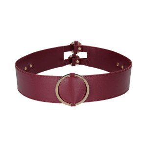 Ouch! Halo Ringed Waist Restraint Belt, Burgundy, Small/Medium Ouch! Halo Ringed Waist Restraint Belt, Burgundy, Small/Medium