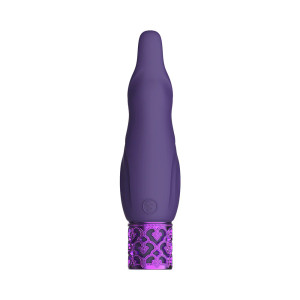 Royal Gems Sparkle Rechargeable Flicking Silicone Bullet Vibrator, Purple Royal Gems Sparkle Rechargeable Flicking Silicone Bullet Vibrator, Purple