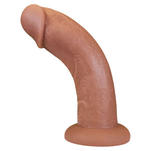 The Introvert by FUKENA - Posable Realistic Dual Density Silicone Dildo with Suction Cup, 6.75 Inch Insertable, 1.9 Inch Max Width, Medium Skin