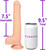 The Northerner by FUKENA - Realistic Dual Density Silicone Dildo with Balls & Suction Cup, 7.5 Inch Insertable, 1.75 Inch Max Width, Light Skin
