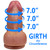 EFFWELL Big Tipper Dildo, 4.25" Insertable Length x 7" Girth (2.35" Diameter), Short & Thick Ultra Realistic Platinum Cured Dual Density Silicone with Balls & Strong Suction Cup