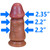 EFFWELL Big Tipper Dildo, 4.25" Insertable Length x 7" Girth (2.35" Diameter), Short & Thick Ultra Realistic Platinum Cured Dual Density Silicone with Balls & Strong Suction Cup