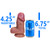 EFFWELL Big Tipper Dildo, 4.25" Insertable Length x 7" Girth (2.35" Diameter), Short & Thick Ultra Realistic Platinum Cured Dual Density Silicone with Balls & Strong Suction Cup