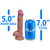 EFFWELL State Senator Dildo, 5" Insertable Length x 4.2" Girth (1.35" Diameter), Extra Thin Ultra Realistic Platinum Cured Dual Density Silicone with Balls & Strong Suction Cup