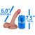 EFFWELL Pole Vaulter Dildo, 6" Insertable Length x 4.8" Girth (1.45" Diameter), Ultra Realistic Platinum Cured Dual Density Silicone with Fully Formed Movable Balls & Strong Suction Cup