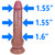 EFFWELL Lottery Winner Dildo, 6.5" Insertable Length x 5" Girth (1.6" Diameter), Ultra Realistic Platinum Cured Dual Density Silicone with Balls & Strong Suction Cup