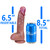 EFFWELL Yacht Captain Dildo, 6.5" Insertable Length x 5.75" Girth (1.8" Diameter), Ultra Realistic Platinum Cured Dual Density Silicone with Balls & Strong Suction Cup