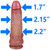 EFFWELL Fortune Teller Dildo, 6.5" Insertable Length x 7.2" Girth (2.2" Diameter), Ultra Realistic Platinum Cured Dual Density Silicone with Movable Balls & Strong Suction Cup
