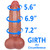 EFFWELL Fortune Teller Dildo, 6.5" Insertable Length x 7.2" Girth (2.2" Diameter), Ultra Realistic Platinum Cured Dual Density Silicone with Movable Balls & Strong Suction Cup