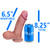EFFWELL First Responder Dildo, 6.5" Insertable Length x 7.6" Girth (2.35" Diameter), Ultra Realistic Platinum Cured Dual Density Silicone with Extra Large Balls & Strong Suction Cup