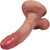 EFFWELL Skinny Dipper Dildo, 7" Insertable Length x 6.5" Girth (2.2" Diameter), Ultra Realistic Platinum Cured Dual Density Silicone with Fully Formed Movable Balls & Strong Suction Cup